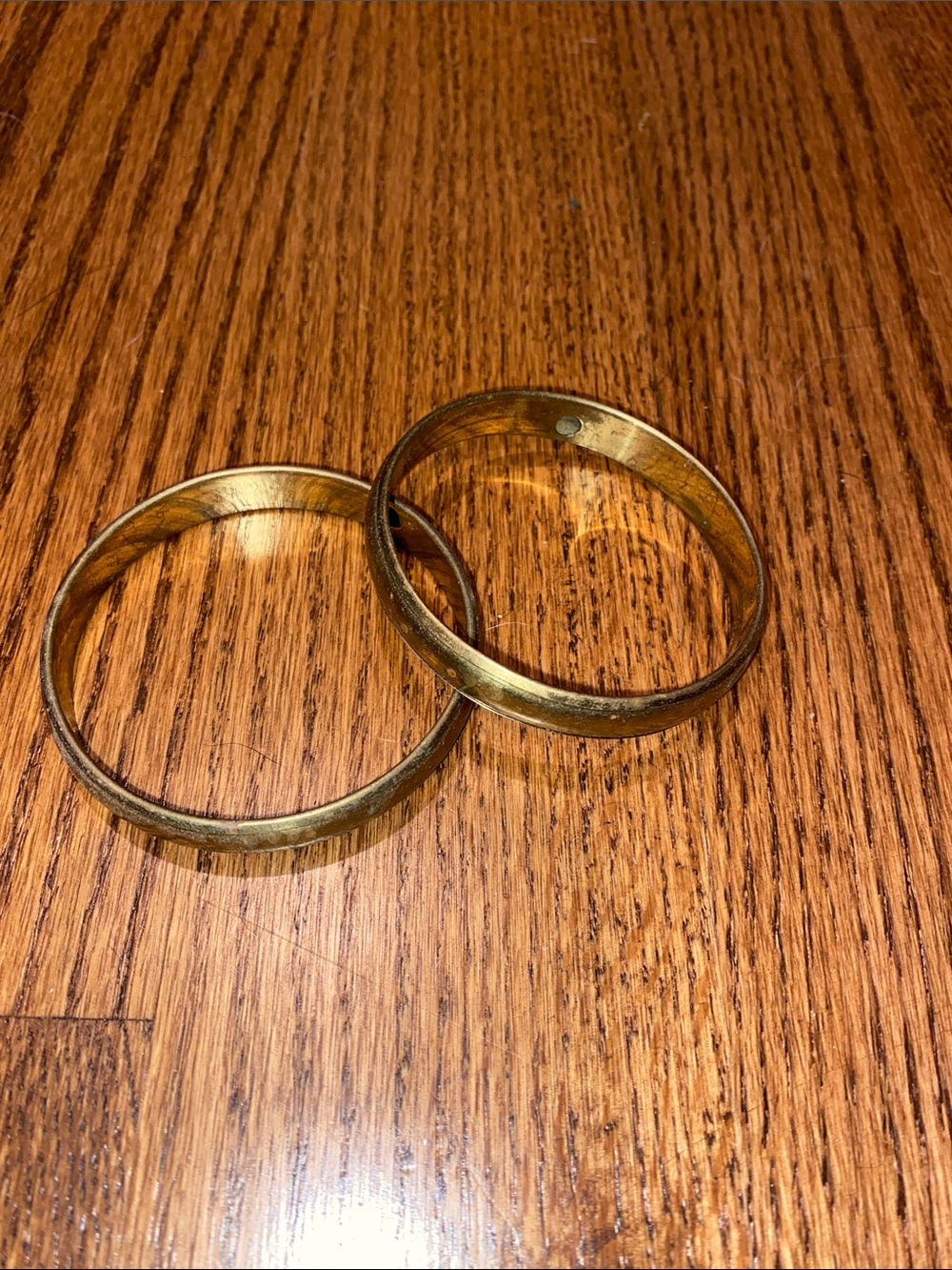 Gold-Tone Tarnished Bangle Bracelet Set